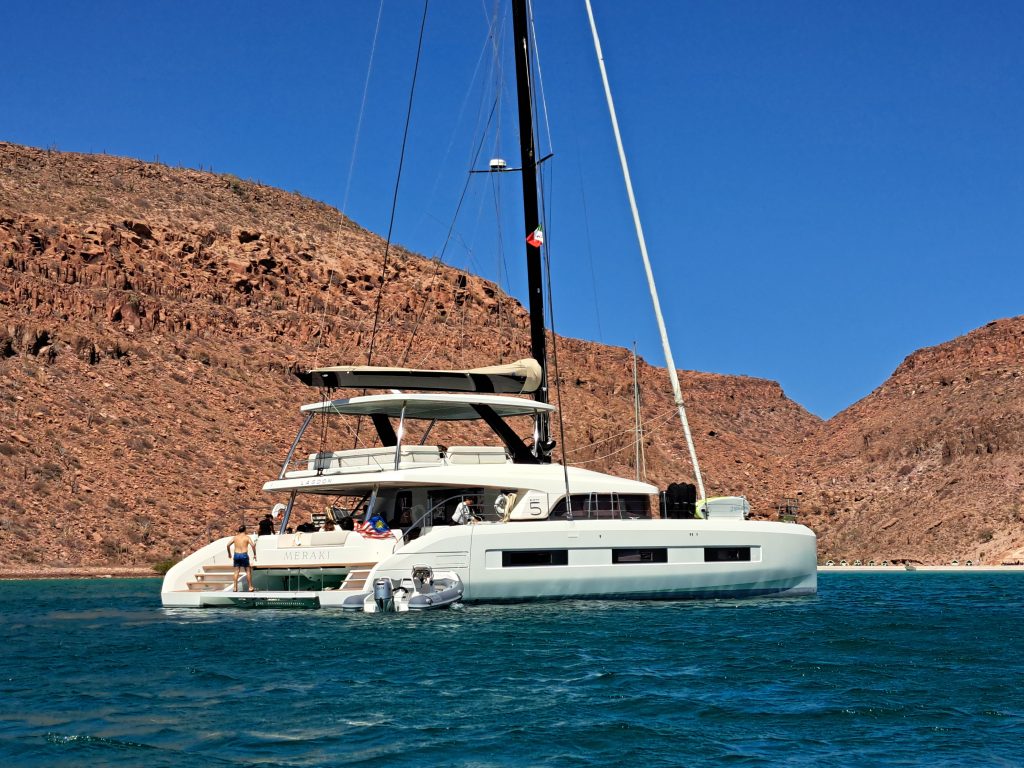 Lagoon 65 at anchor in the Sea of Cortez